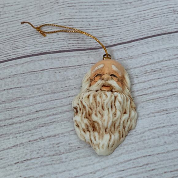Santa Clause Face with Glasses Christmas Ornament and Magnet Plastic 2 5/8" H - Picture 11 of 11